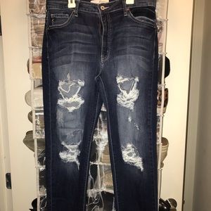 Kancan high waisted distressed jeans